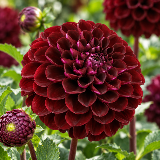 Bulbes de fleurs non-traité Dahlia pompon Dark Spirit calibre 1