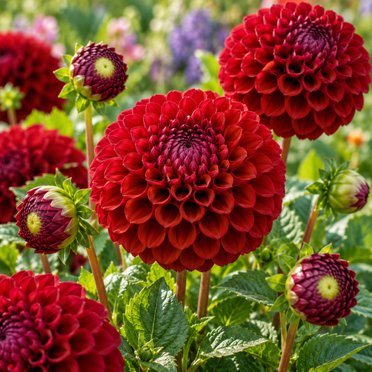 Bulbes de fleurs non-traité Dahlia pompon Natal calibre 1